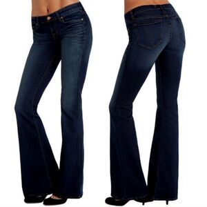 J BRAND Babe Dark Wash Flare Jeans Denim in Starless Size 27